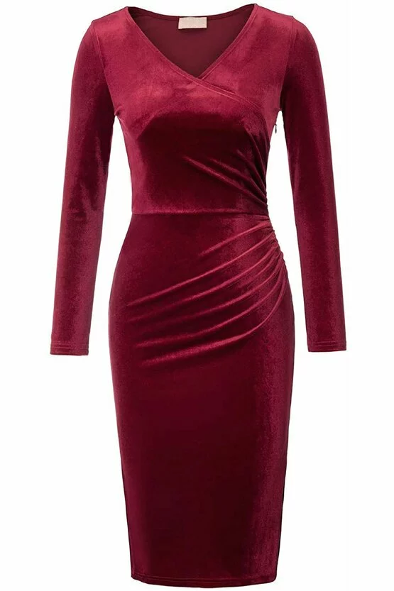 Rochie Sabrina bordeaux 6950