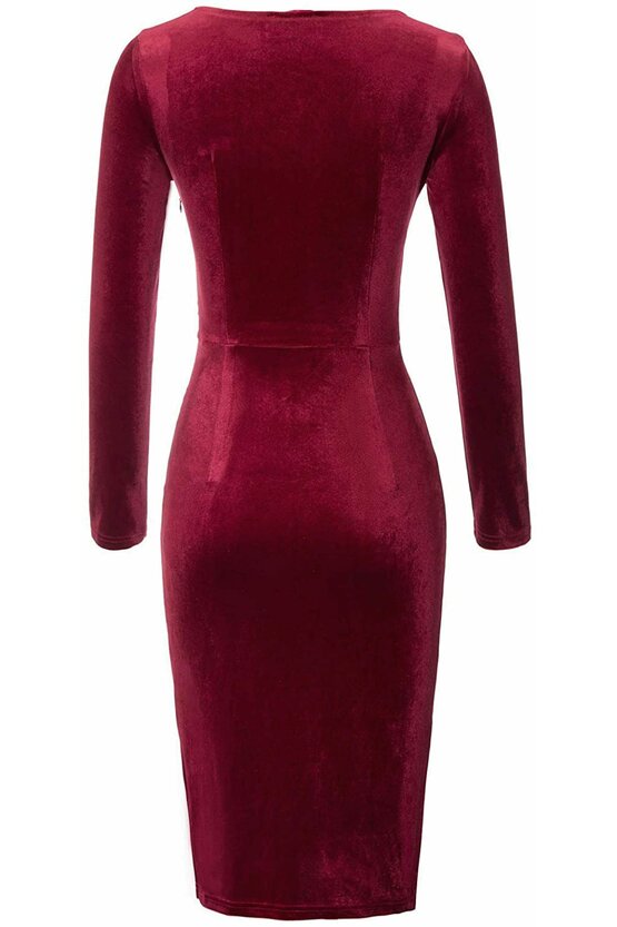 Rochie Sabrina bordeaux 6962