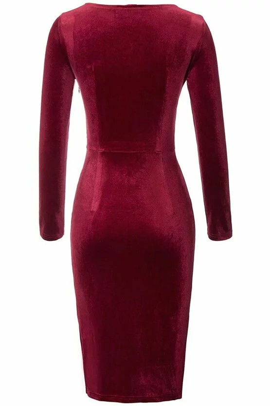 Rochie Sabrina bordeaux 6962
