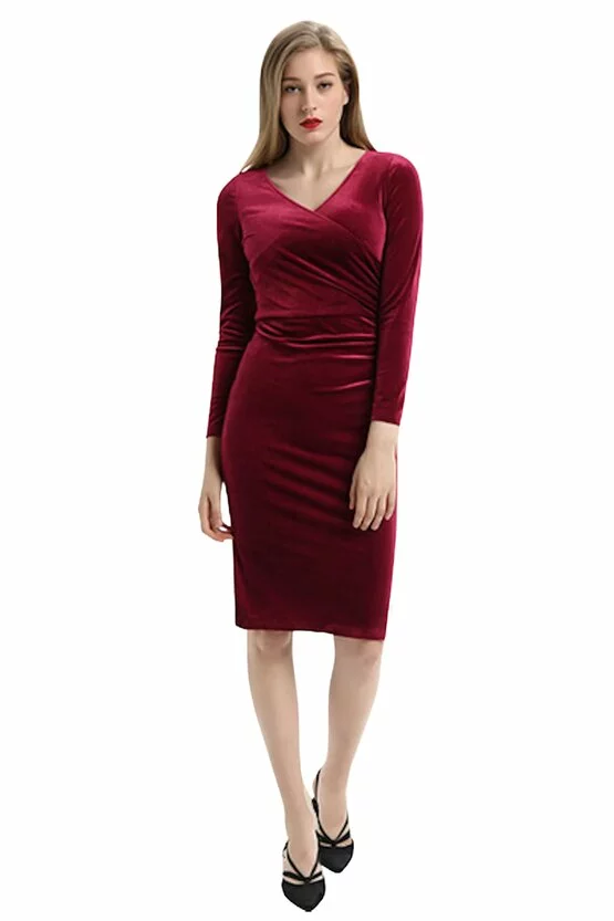 Rochie Sabrina bordeaux 6971