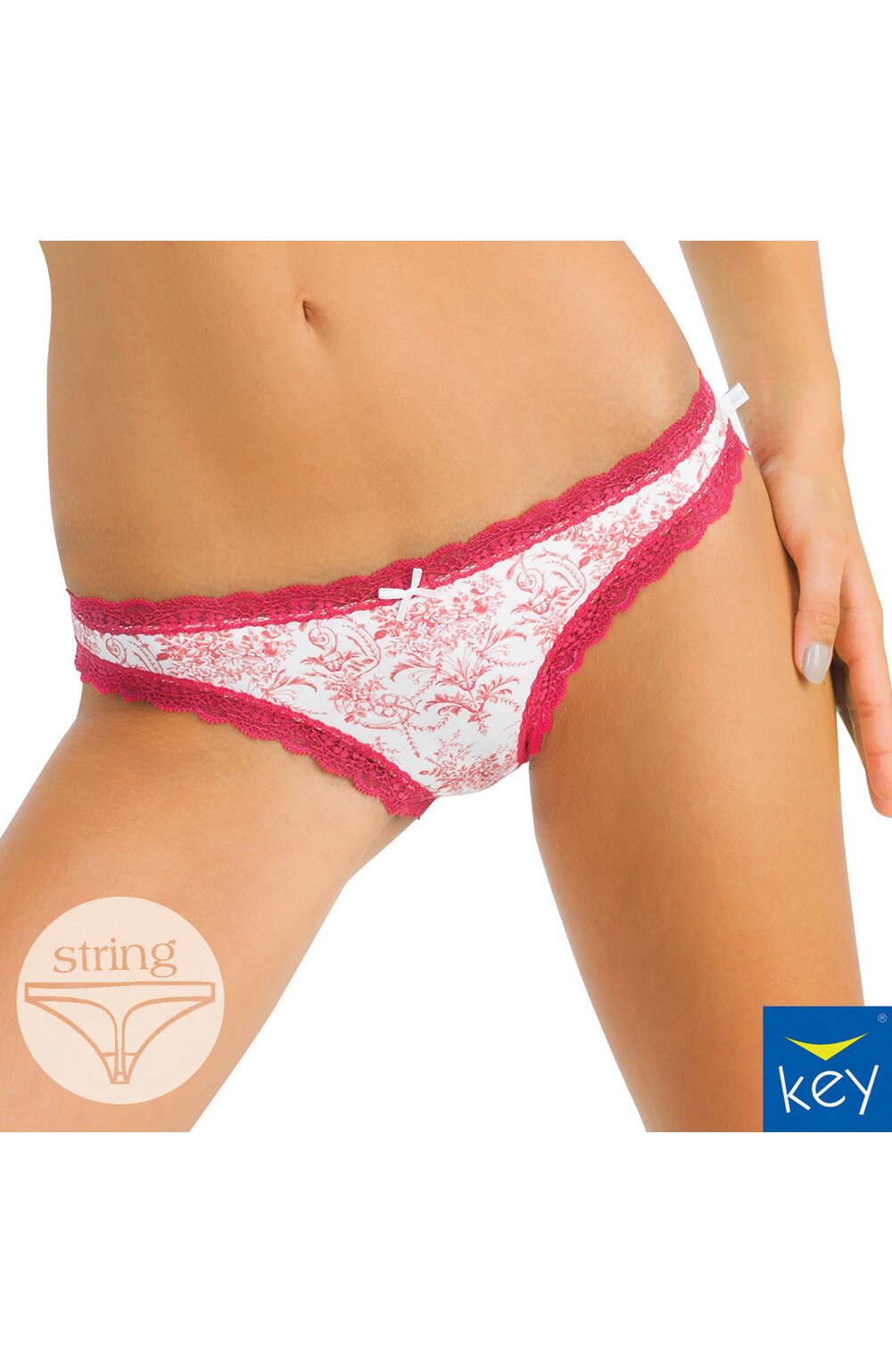 Chilot tanga dama, bumbac - Key Underwear LPW 728