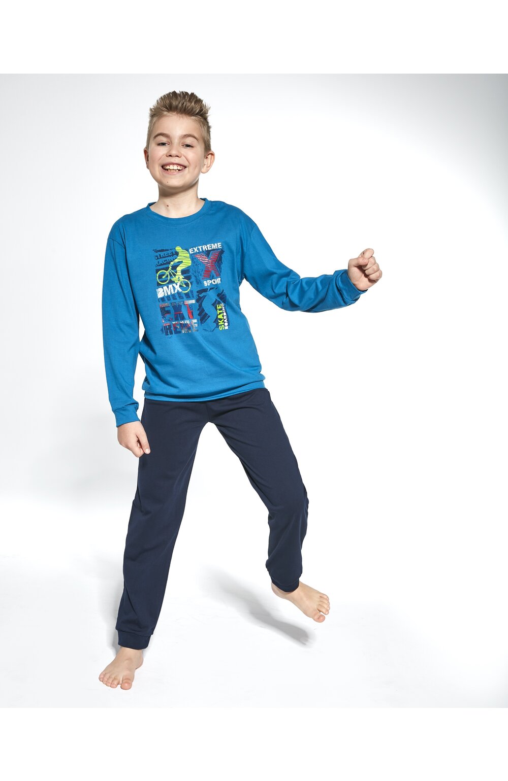 Pijama baieti 9-14 ani, 100% bumbac, cornette b267-111