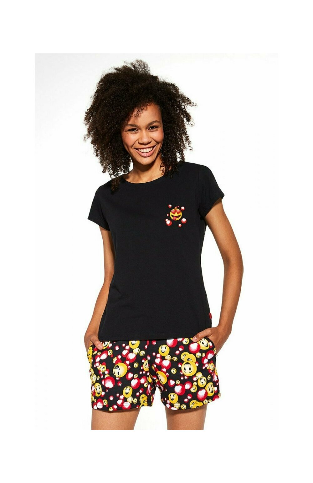 Pijama dama, 100% bumbac, Cornette W398-189 Smiley Love