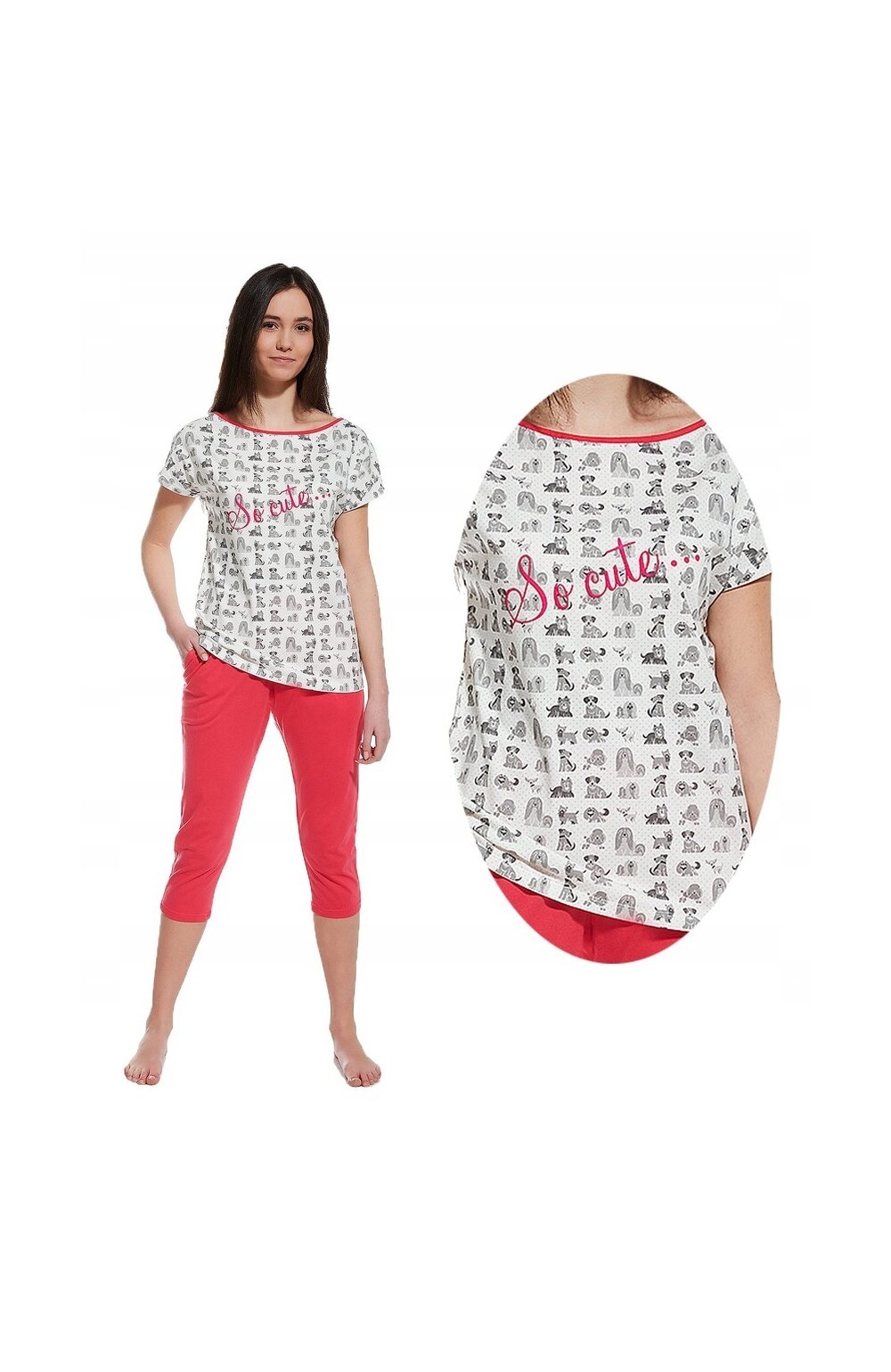 Pijama adolescente, marimi 158-176 cm, 100% bumbac, cornette g293-24