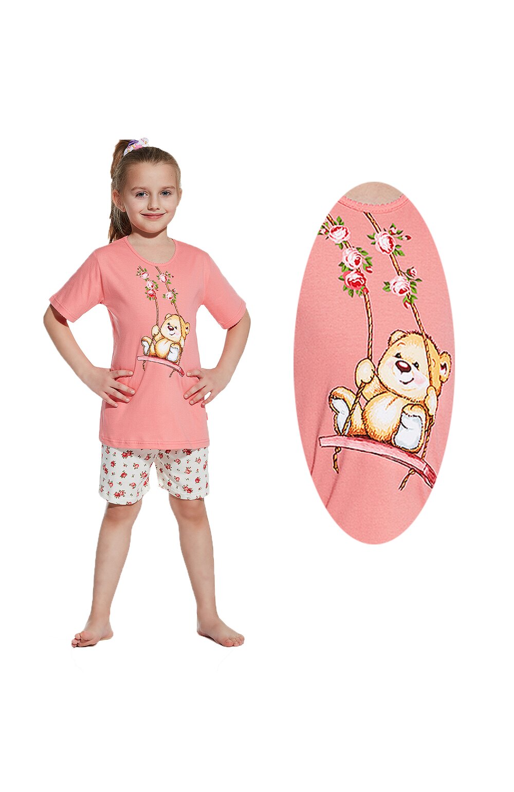 Pijama fete 1-8 ani, 100% bumbac, cornette g787-047