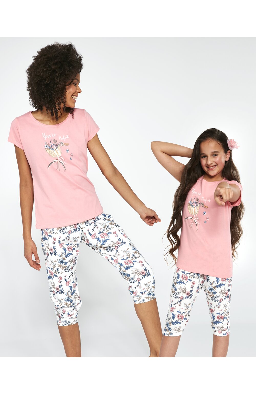 Pijama fete 1-8 ani, colectia mama-fiica, cornette g490-088