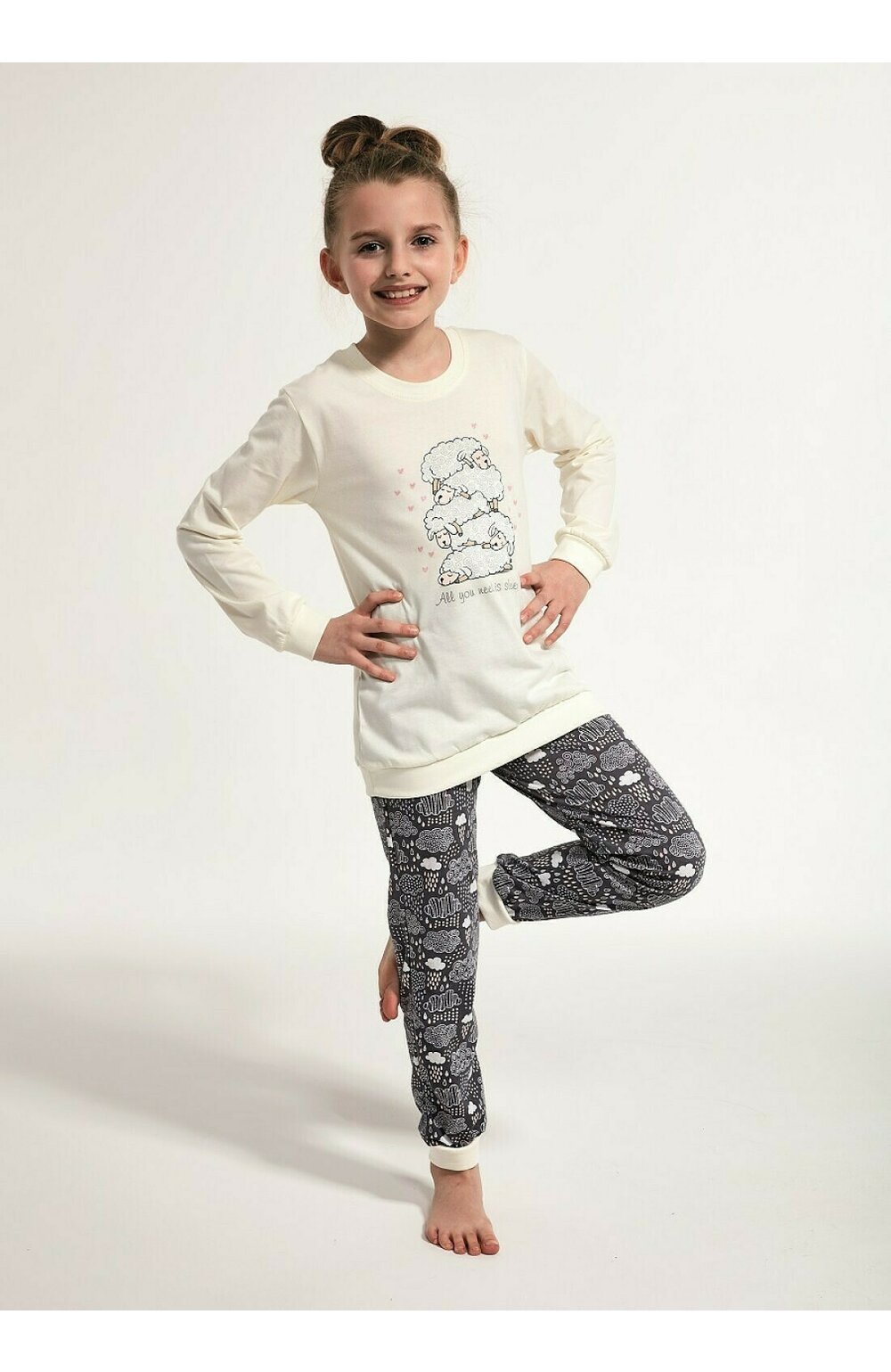 Pijama fete 1-8 ani, 100% bumbac, cornette g594-114