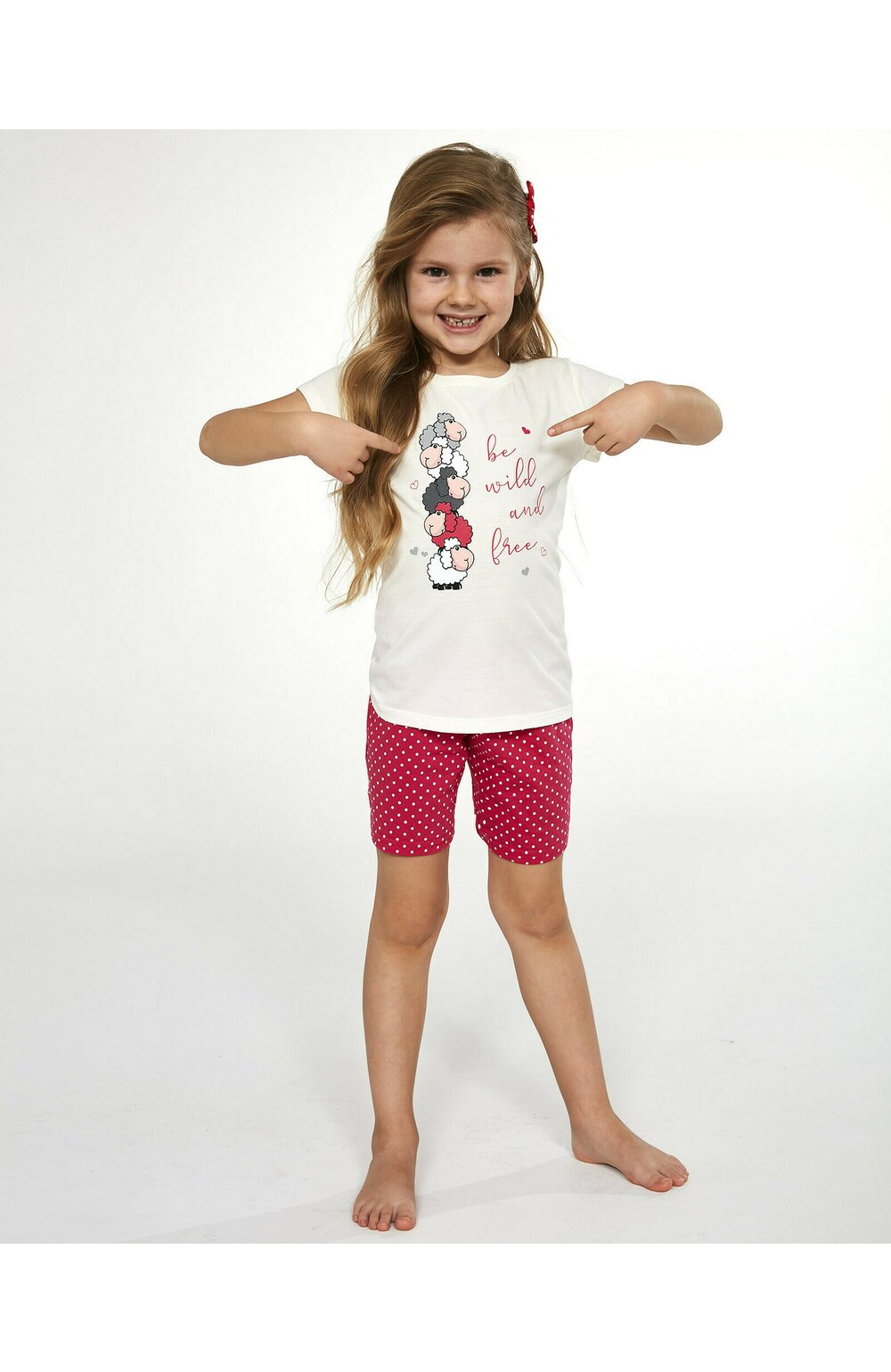 Pijama fete 1-8 ani, 100% bumbac, cornette g787-082 be wild and free