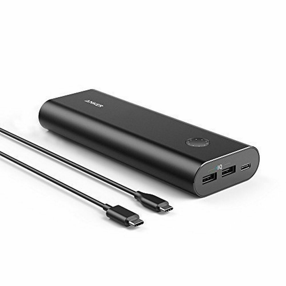 Baterie externa Anker PowerCore+ 20100 mAh USB-C negru + 3 cabluri gratis