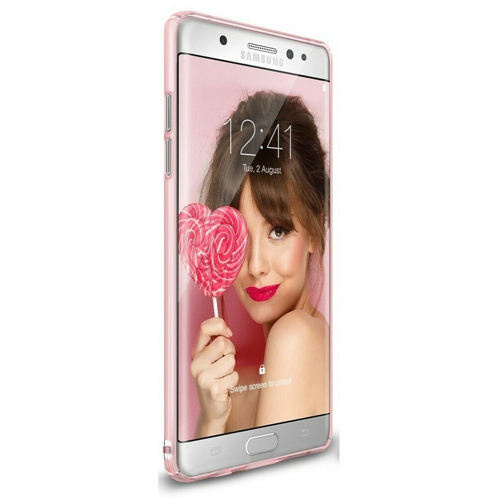 Husa Samsung Galaxy Note 7 Fan Edition Ringke Slim FROST PINK + Bonus folie Ringke Invisible Screen Defender