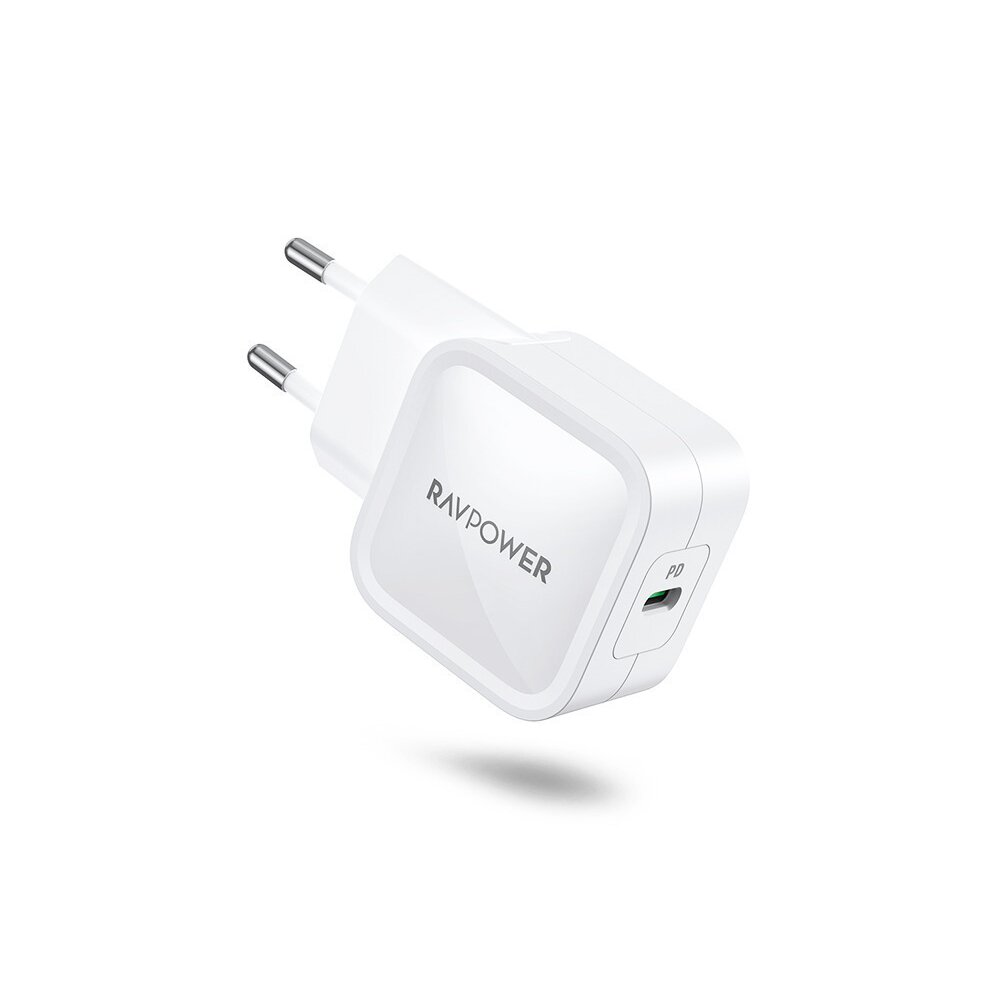 Incarcator retea RavPower GaN 30W USB-C Power Delivery, Alb