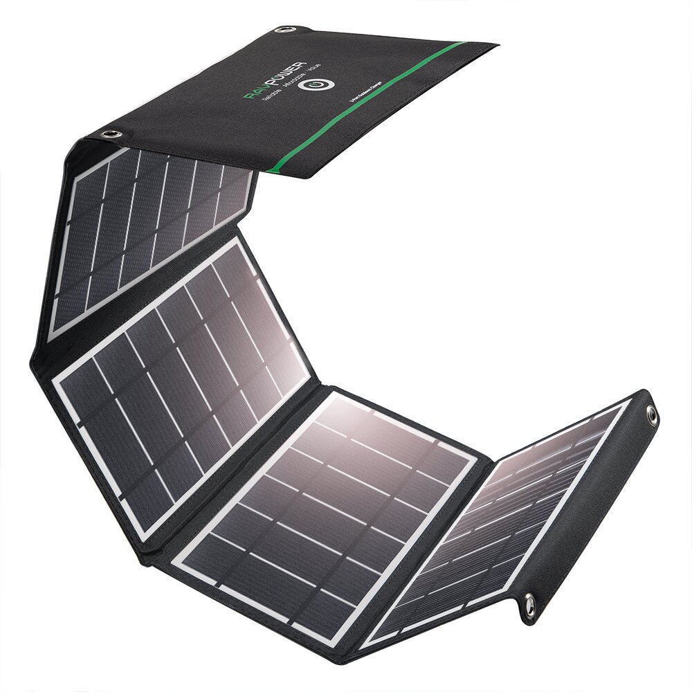 Incarcator solar pliabil RavPower RP-PC005, 24W, USB, 4x Panou Solar, 2.4A - 4.8A