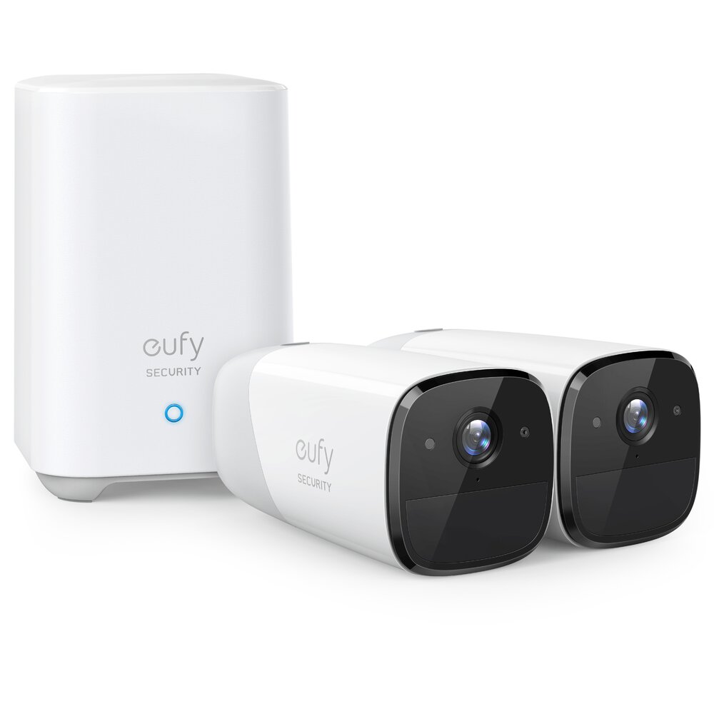 Kit supraveghere video eufyCam 2 Pro Security wireless, Rezolutie 2K, IP67, Nightvision, 2 camere video