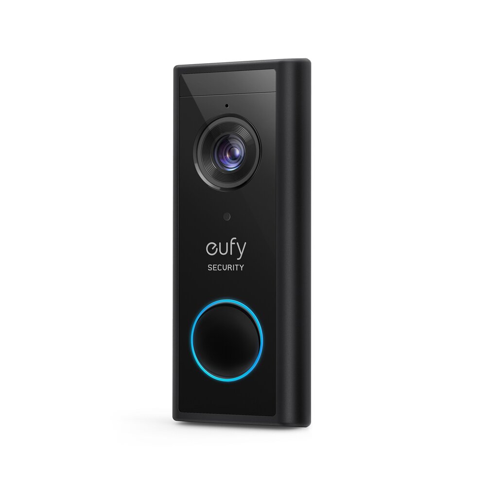 Sonerie video eufy Wireless, 2K HD, autonomie 6 luni, Negru