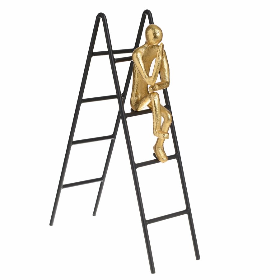 Ladder Decoratiune, Metal, Auriu