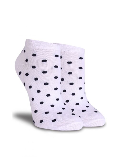 Set 2 perechi sosete clasice albe si sosete cu buline socks concept sc-1652-2