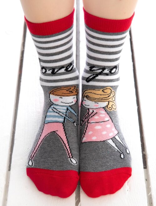 Sosete colorate cu fata si baiat Socks Concept SC-1809-2