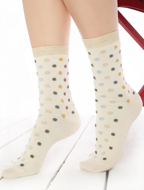 Sosete cu buline colorate si fir metalizat Socks Concept SC-1588