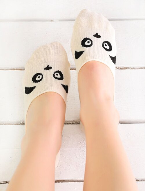 Talpici bumbac cu panda si silicon socks concept sc-1628