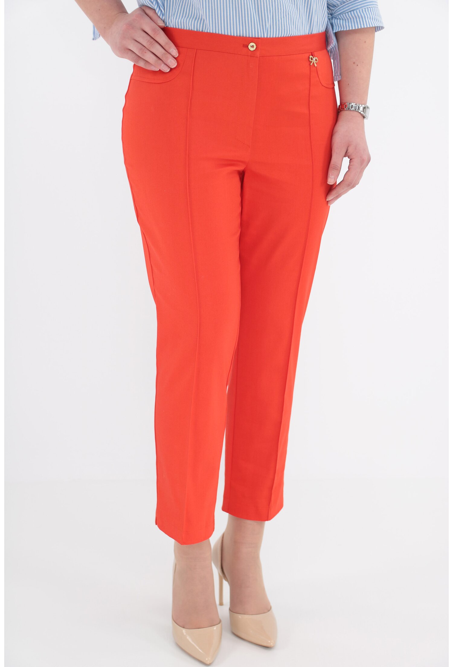 Pantaloni conici 7/8 orange